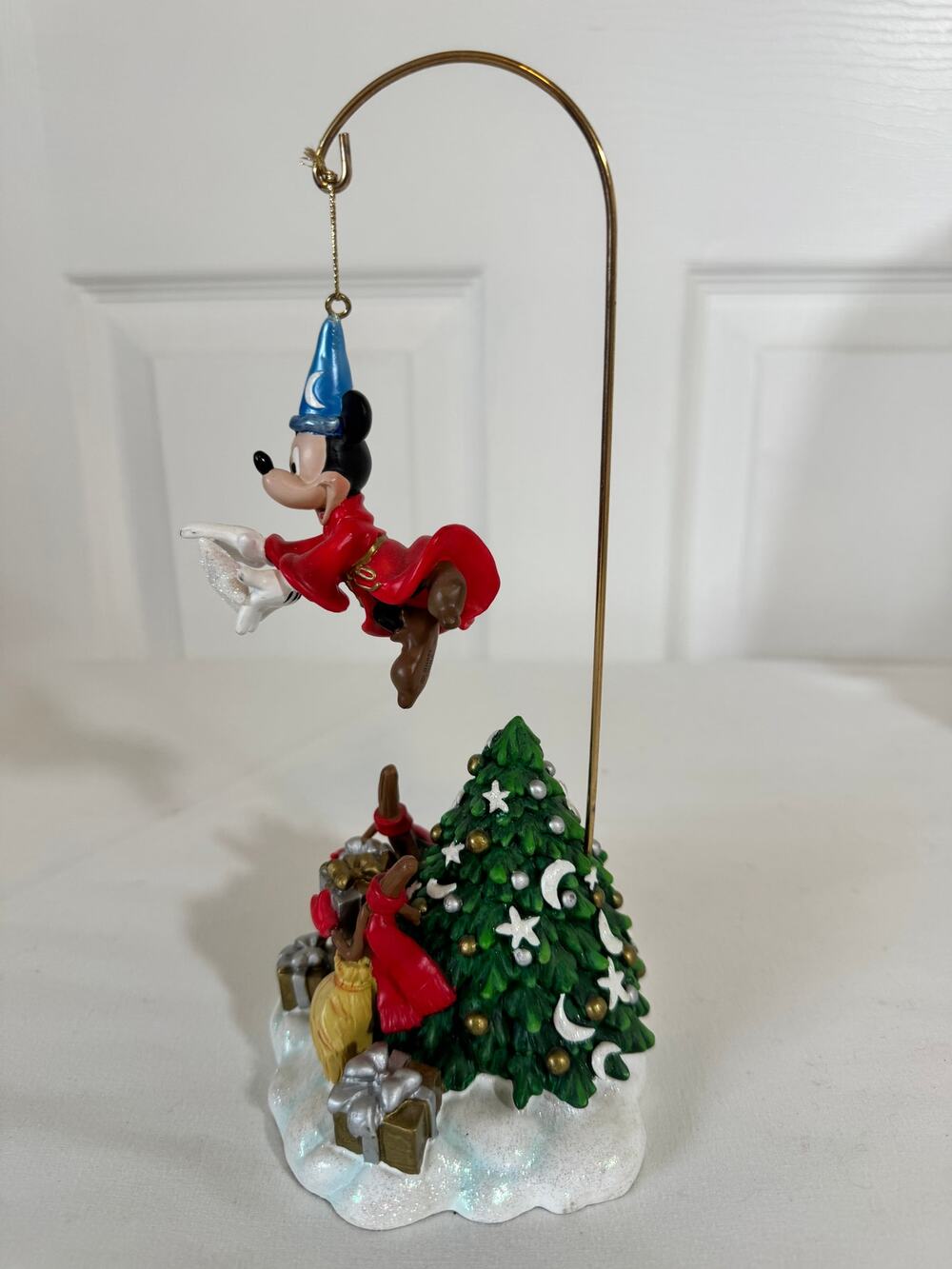 Fantasia Magic Brooms & Christmas Tree Ornament Display Stand Flying Apprentice